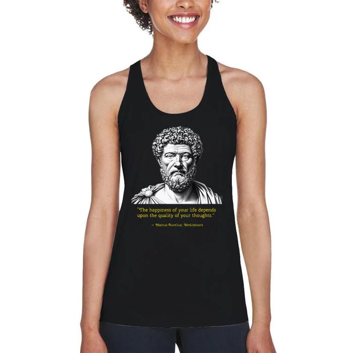 Marcus Aurelius Stoic Wisdom PhilosopherS Insight Women's Racerback Tank