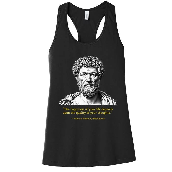 Marcus Aurelius Stoic Wisdom PhilosopherS Insight Women's Racerback Tank