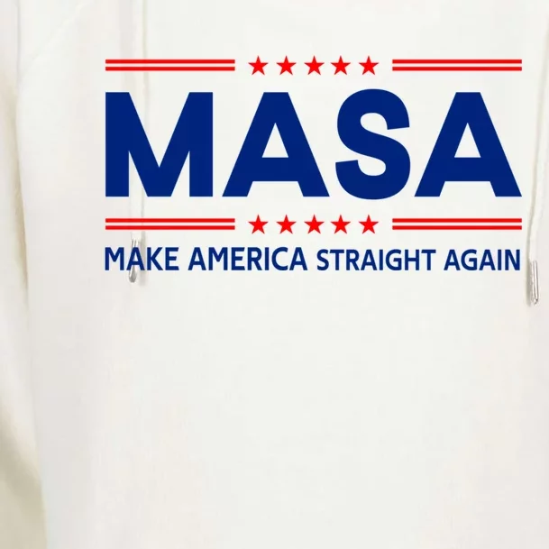 Make America Straight Again MASA Make America Straight Again Womens Funnel Neck Pullover Hood