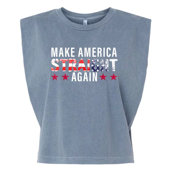 Make America Straight Again MASA Garment-Dyed Women's Muscle Tee