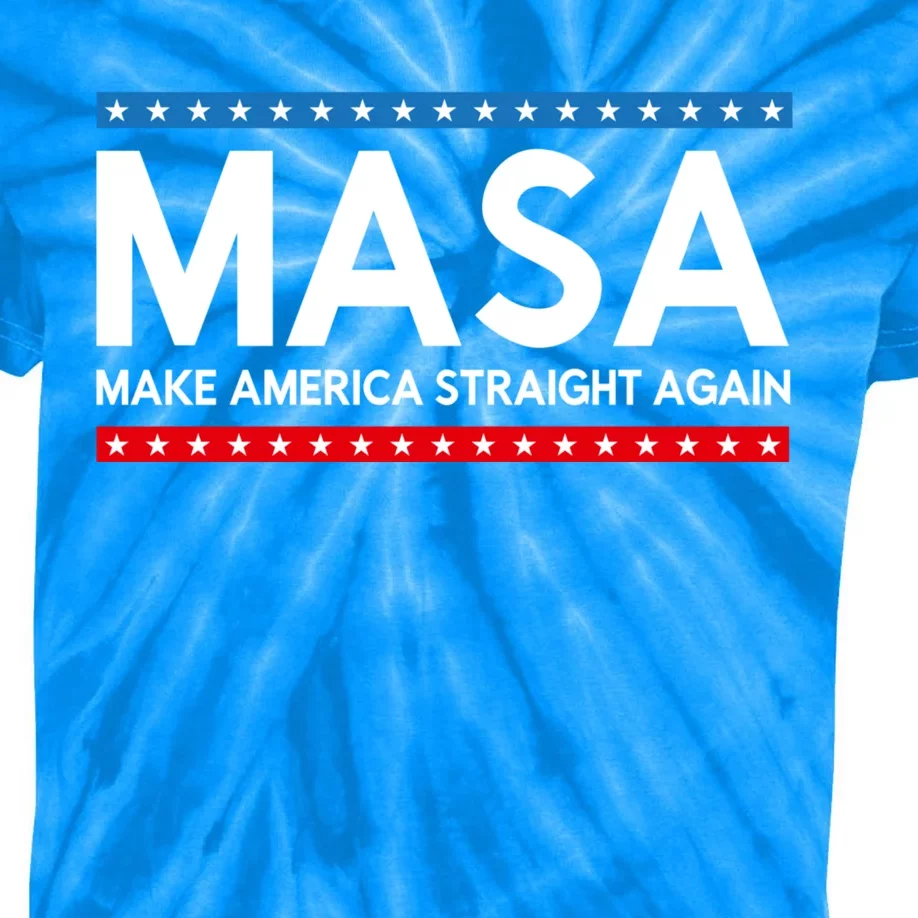 Make America Straight Again MASA Make America Straight Again Kids Tie-Dye T-Shirt