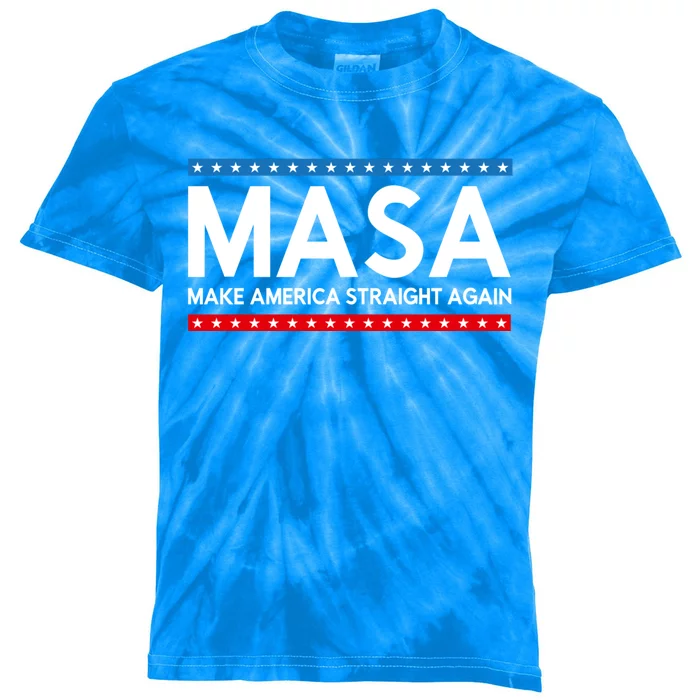 Make America Straight Again MASA Make America Straight Again Kids Tie-Dye T-Shirt