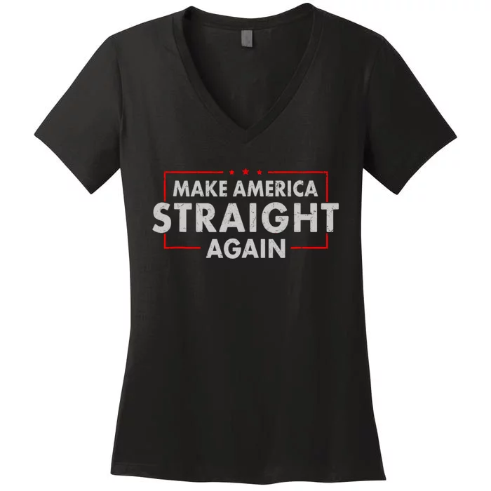 Make America Straight Again MASA Make America Straight Again Women's V-Neck T-Shirt