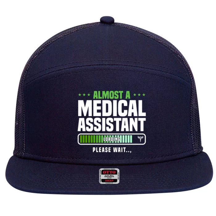 Medical Assistant Student Clinical Healthcare Professional Gift 7 Panel Mesh Trucker Snapback Hat