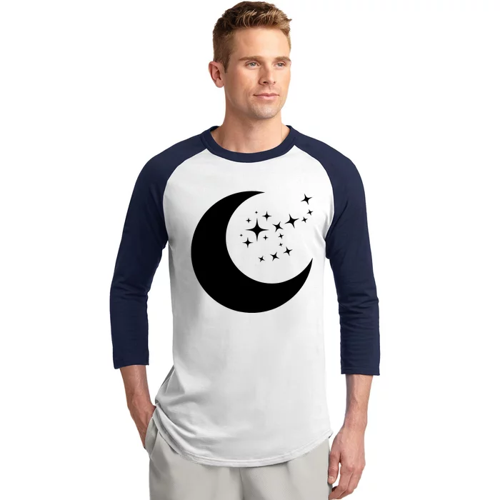 Moon And Stars Baseball Sleeve Shirt