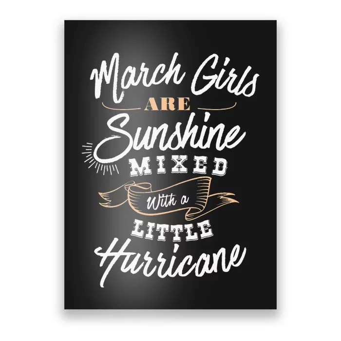 March Are Sunshine Cute March Birthday Birth Month Poster