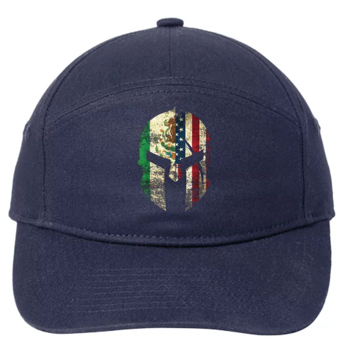 Mexican American Spartan Helmet Chicano Pride 7-Panel Snapback Hat