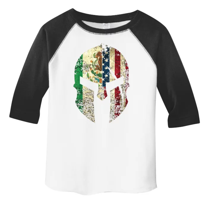 Mexican American Spartan Helmet Chicano Pride Toddler Fine Jersey T-Shirt