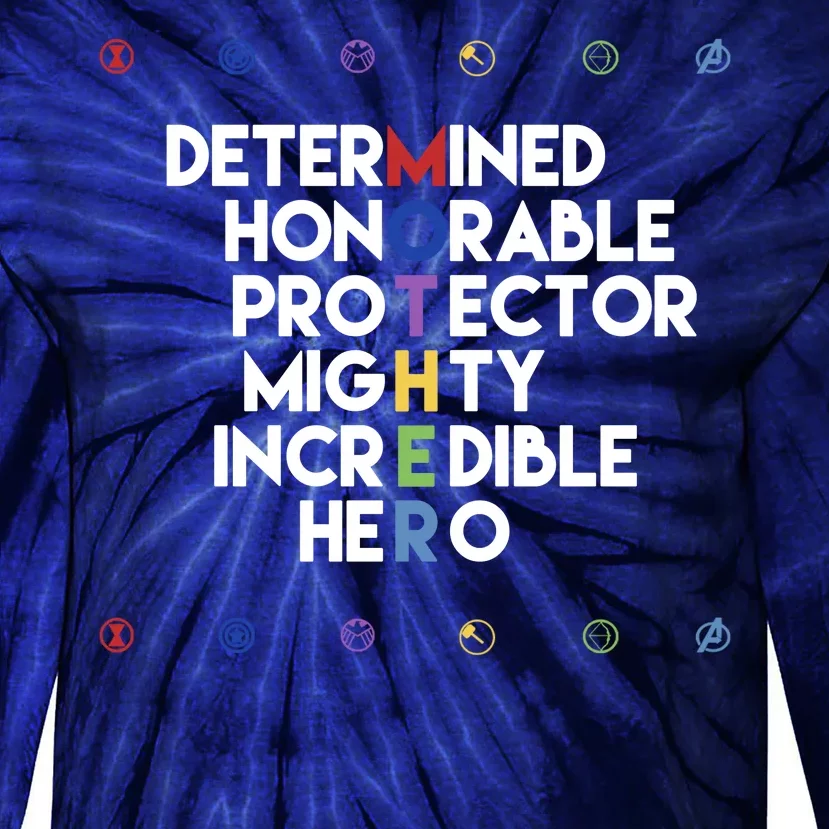 Marvel Avengers Super Hero Mothers Day Tie-Dye Long Sleeve Shirt