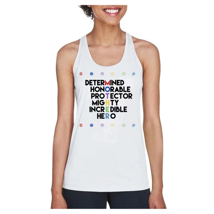 Marvel Avengers Super Hero Mothers Day Women's Racerback Tank