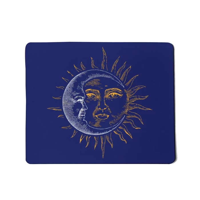 Moon And Sun Astronaut Mousepad