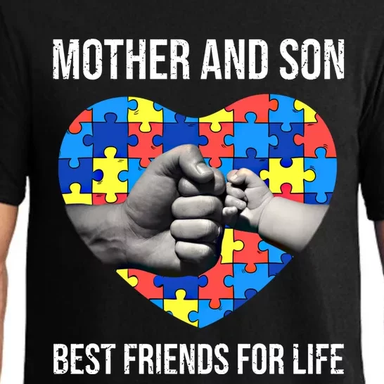 Mother And Son Best Friends For Life Autism Mom Mother's Day Great Gift Pajama Set