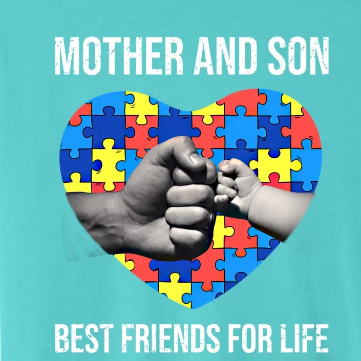 Mother And Son Best Friends For Life Autism Mom Mother's Day Great Gift ChromaSoft Performance T-Shirt