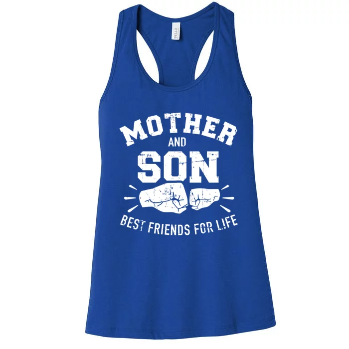 Mother And Son Best Friends For Life Mom Gift Women's Racerback Tank