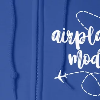 Mode Airplane | Summer Vacation | Travel Airplane Full Zip Hoodie