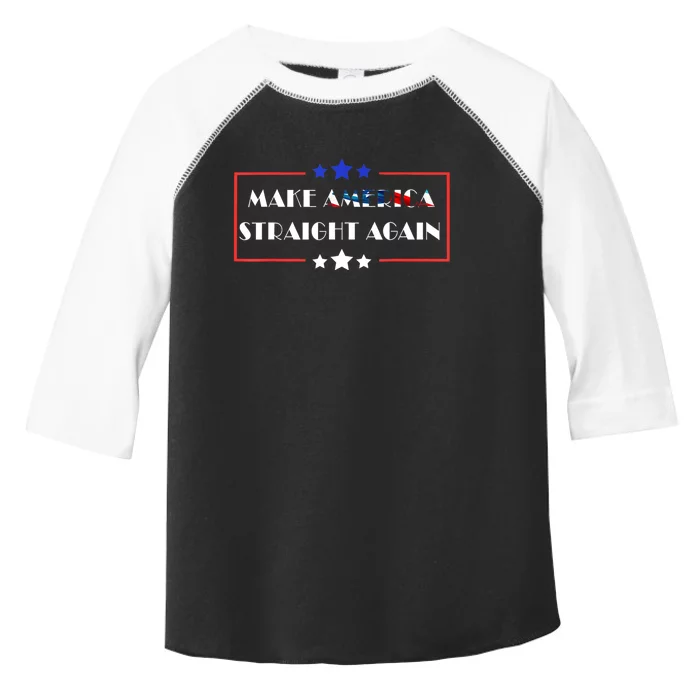 Make America Straight Again Political Funny Sarcastic Toddler Fine Jersey T-Shirt