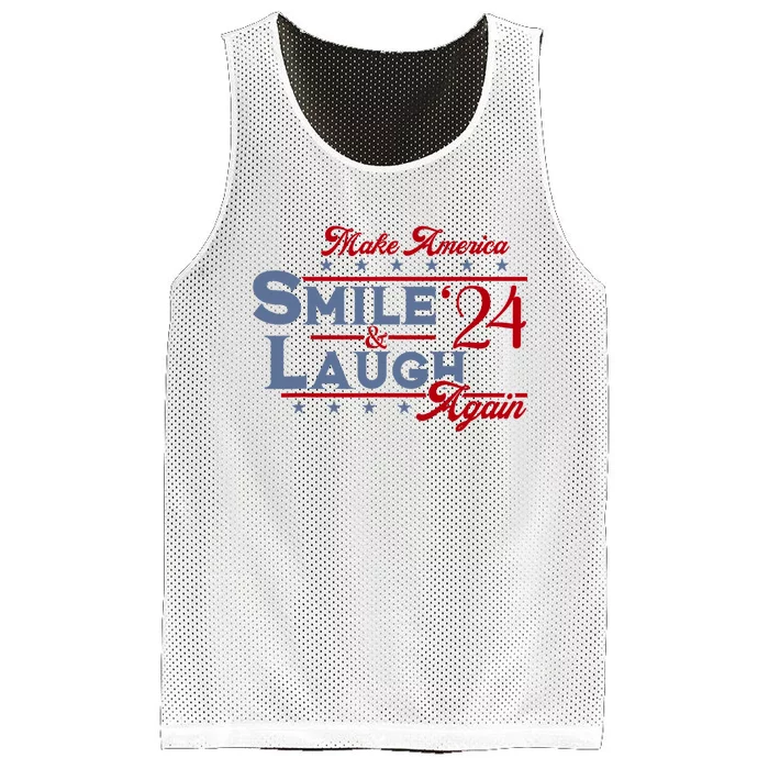 Make America Smile And Laugh Again 2024 Mesh Reversible Basketball Jersey Tank