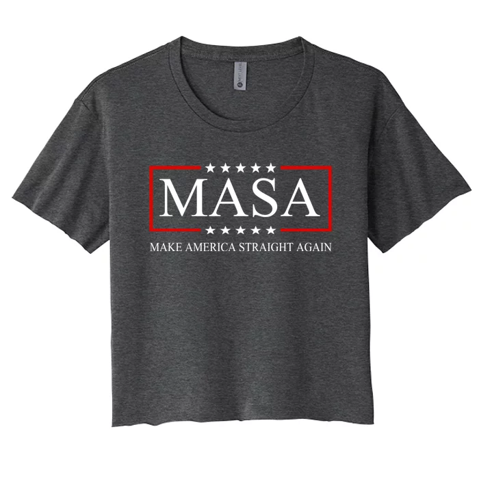 MASA Make America Straight Again Women's Crop Top Tee