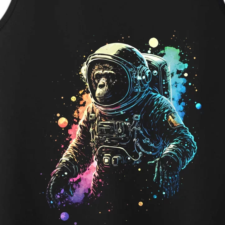 Monkey Astronaut Scifi Chimp Graphic And Great Gift Performance Tank