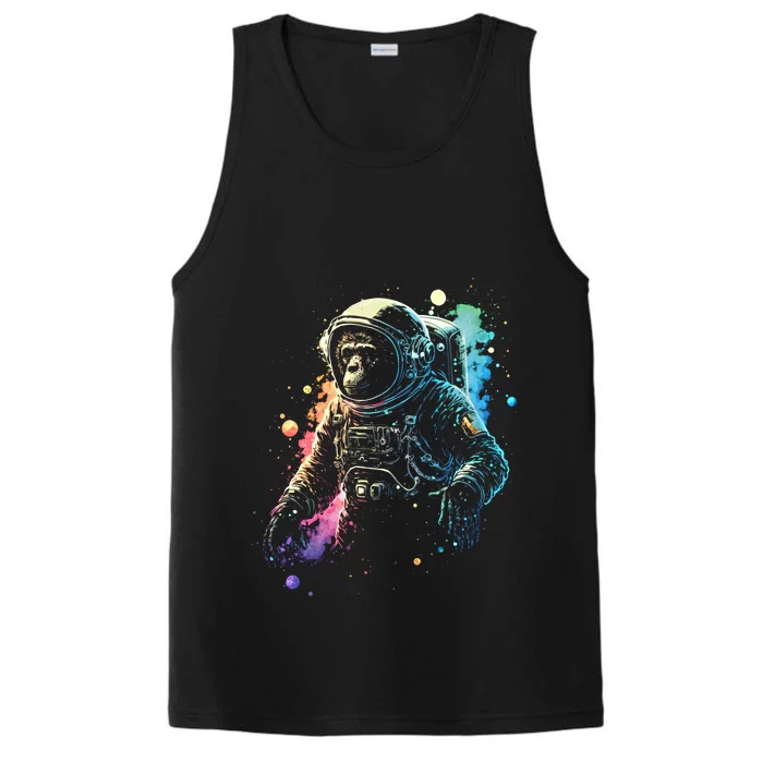 Monkey Astronaut Scifi Chimp Graphic And Great Gift Performance Tank