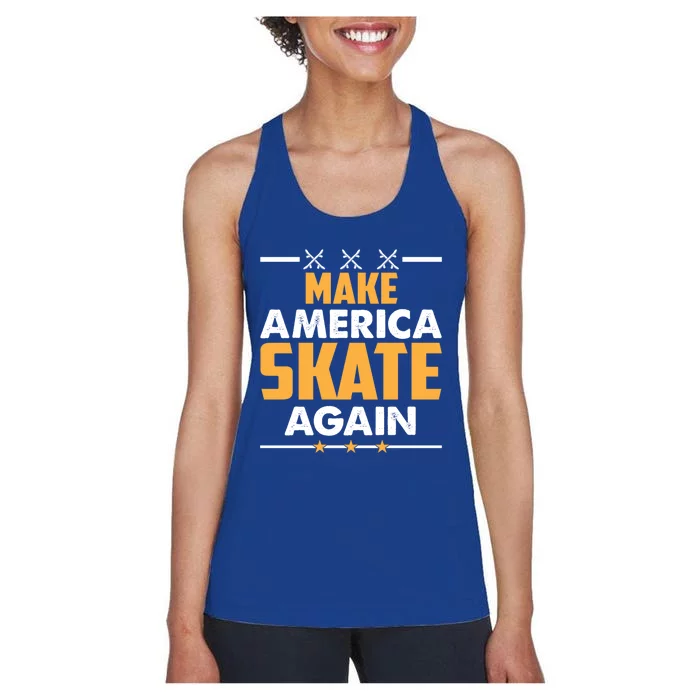 Make America Skate Again Cool Gift Women's Racerback Tank