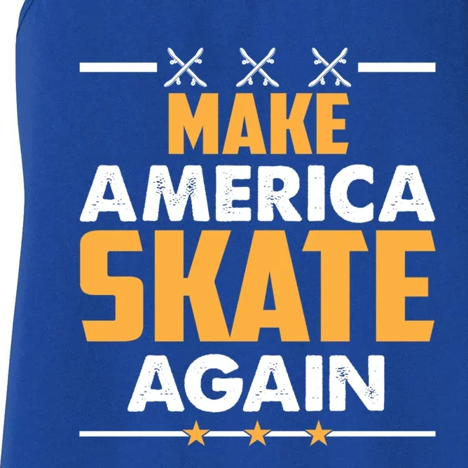 Make America Skate Again Cool Gift Women's Racerback Tank