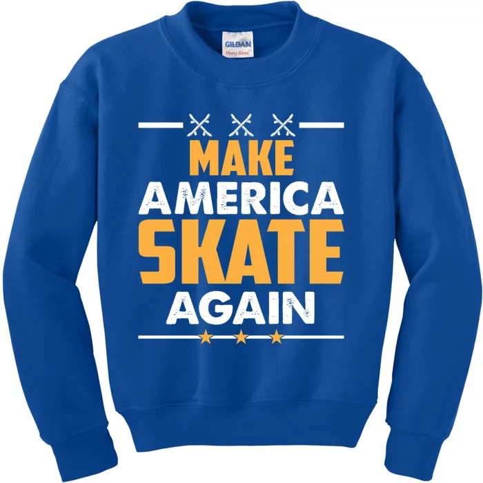 Make America Skate Again Cool Gift Kids Sweatshirt