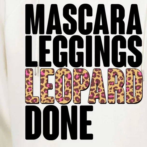 Mascara Leggings Leopard Done Womens Funnel Neck Pullover Hood