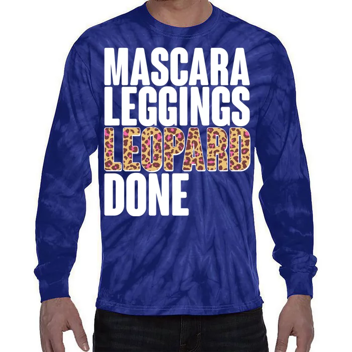 Mascara Leggings Leopard Done Tie-Dye Long Sleeve Shirt