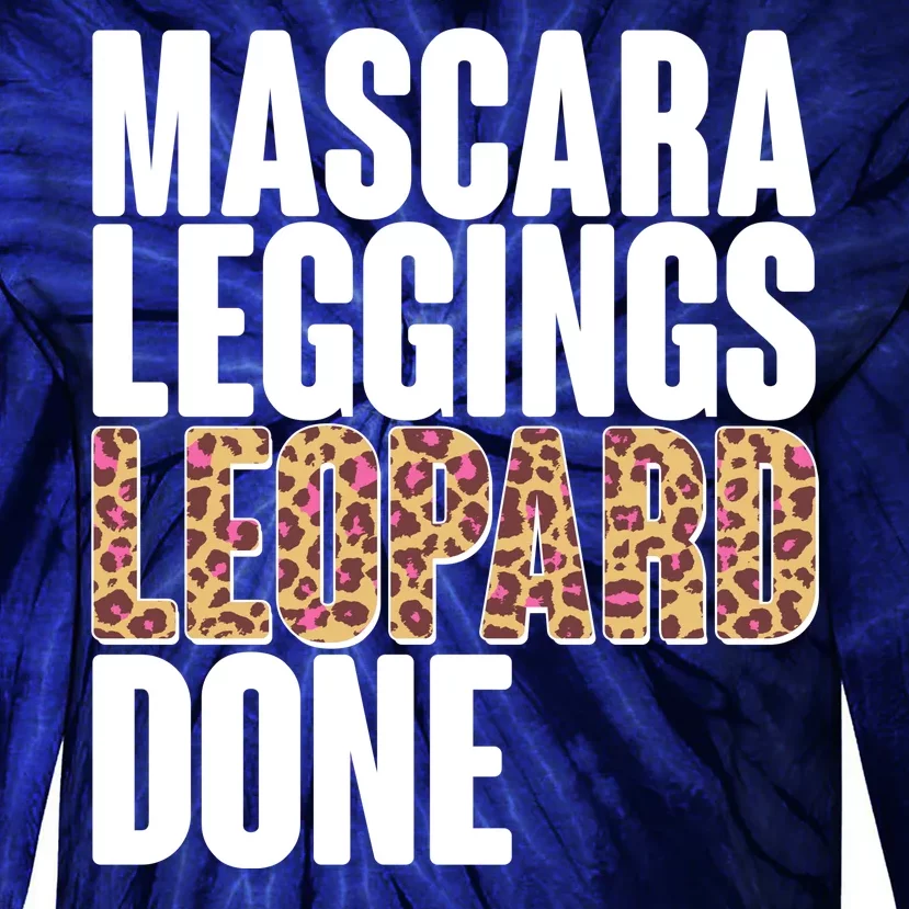 Mascara Leggings Leopard Done Tie-Dye Long Sleeve Shirt