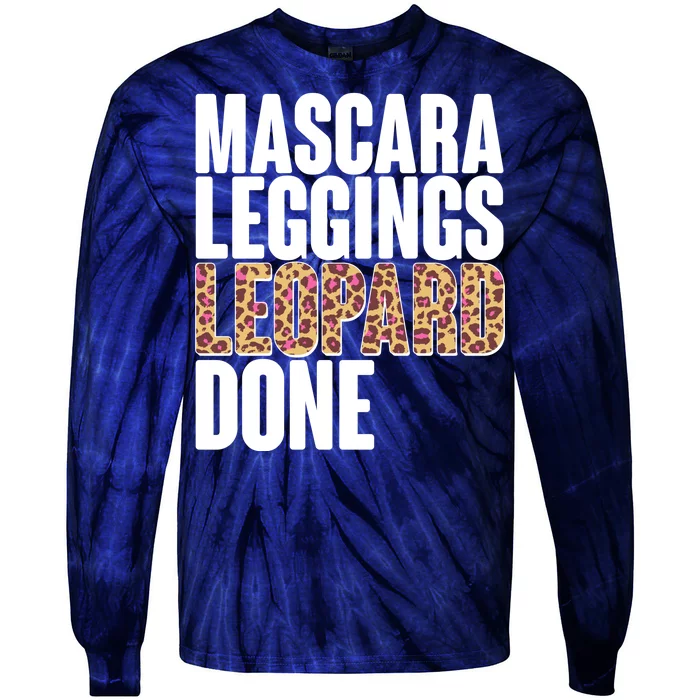 Mascara Leggings Leopard Done Tie-Dye Long Sleeve Shirt