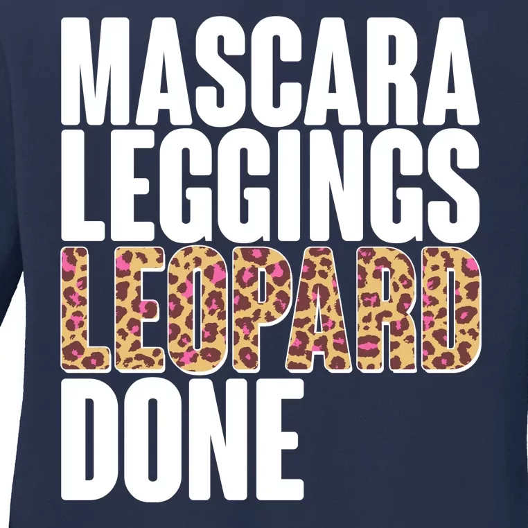 Mascara Leggings Leopard Done Ladies Long Sleeve Shirt