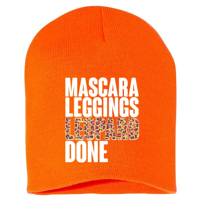 Mascara Leggings Leopard Done Short Acrylic Beanie