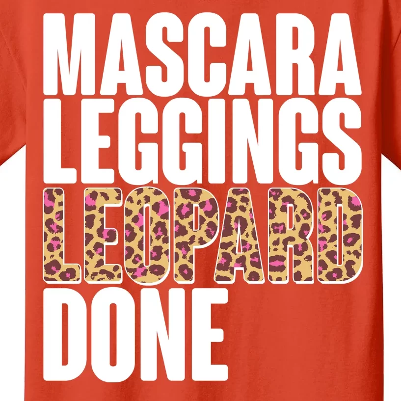 Mascara Leggings Leopard Done Kids T-Shirt