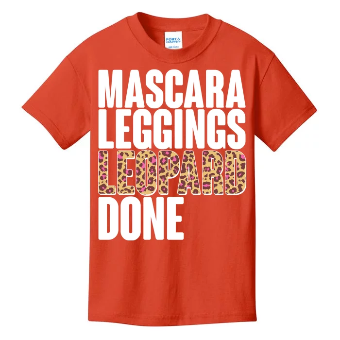 Mascara Leggings Leopard Done Kids T-Shirt