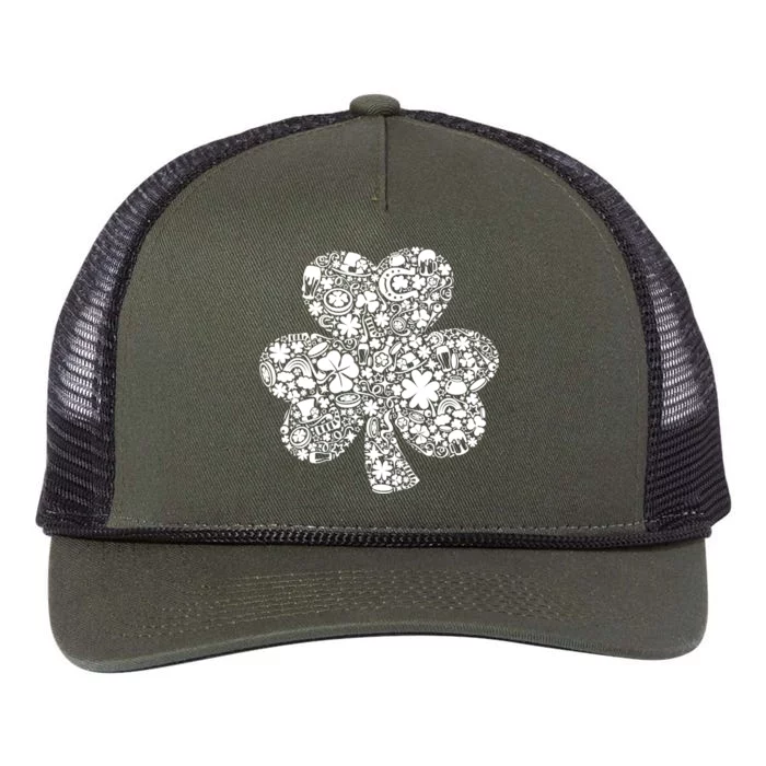 Mash-Up Irish Clover Retro Rope Trucker Hat Cap