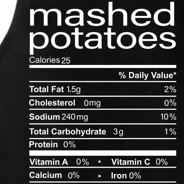 Mashed Potato Nutritional Facts Funny Thanksgiving Ladies Tri-Blend Wicking Tank