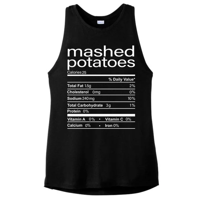 Mashed Potato Nutritional Facts Funny Thanksgiving Ladies Tri-Blend Wicking Tank