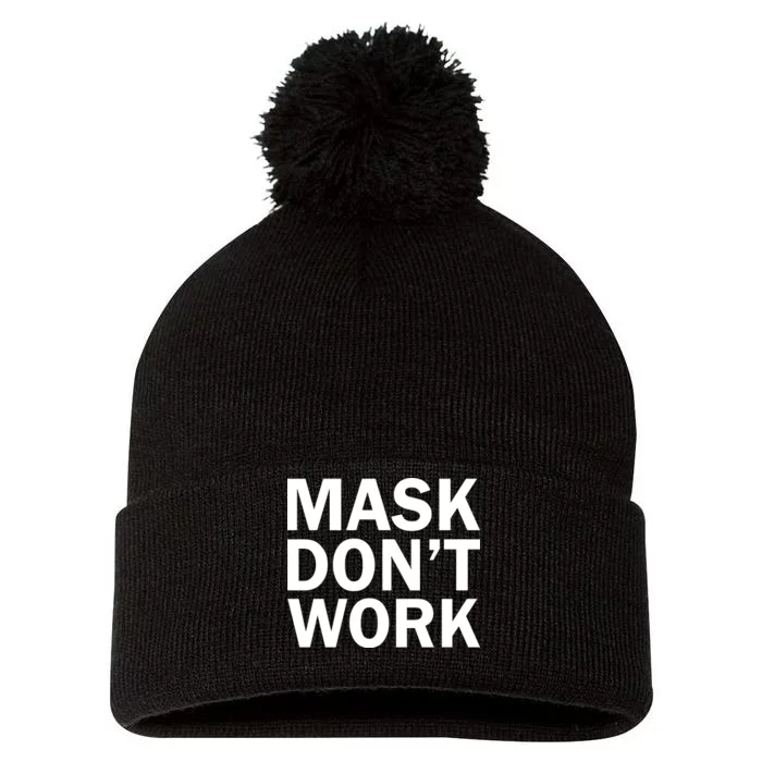 Mask Don't Work Pom Pom 12in Knit Beanie