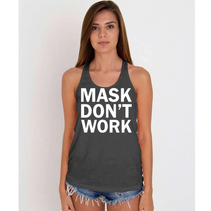 Mask Don't Work Women's Knotted Racerback Tank