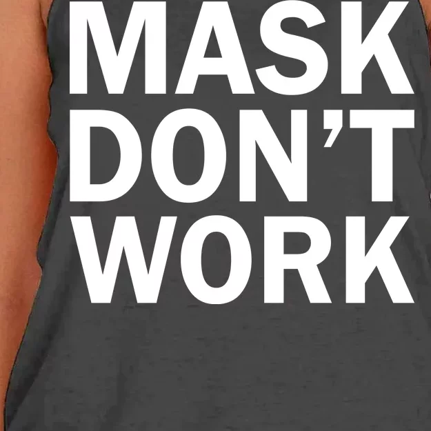 Mask Don't Work Women's Knotted Racerback Tank