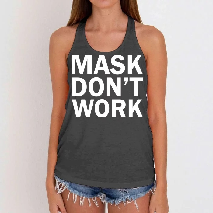 Mask Don't Work Women's Knotted Racerback Tank