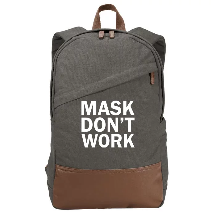 Mask Don't Work Cotton Canvas Backpack