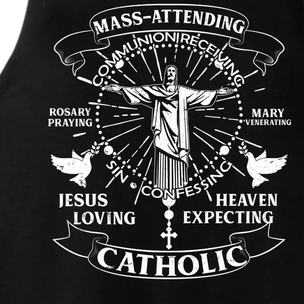 Mass Attending Catholic Ladies Tri-Blend Wicking Tank