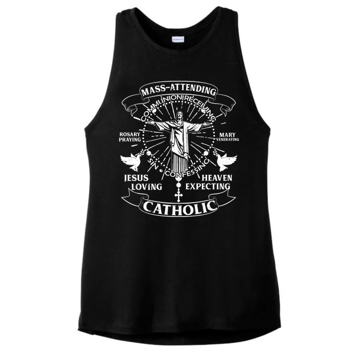 Mass Attending Catholic Ladies Tri-Blend Wicking Tank