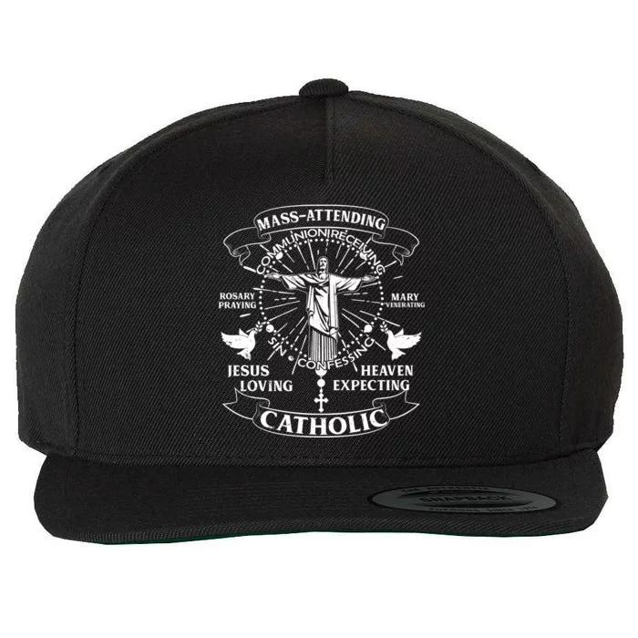 Mass Attending Catholic Wool Snapback Cap