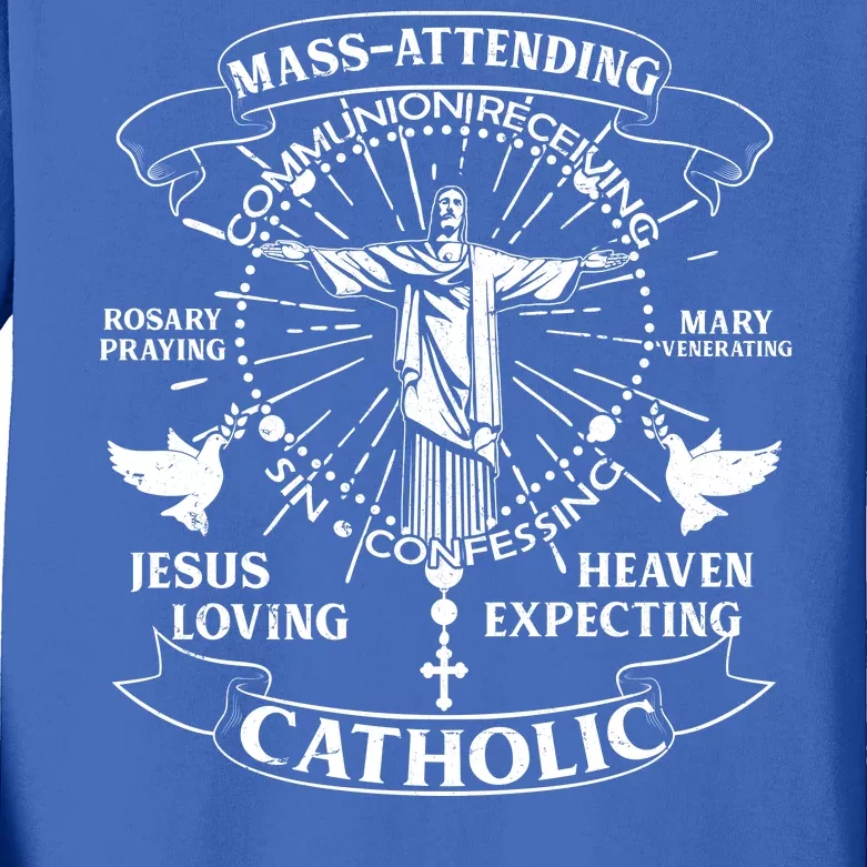 Mass Attending Catholic Kids Long Sleeve Shirt