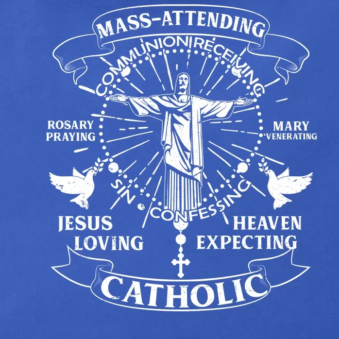 Mass Attending Catholic Zip Tote Bag