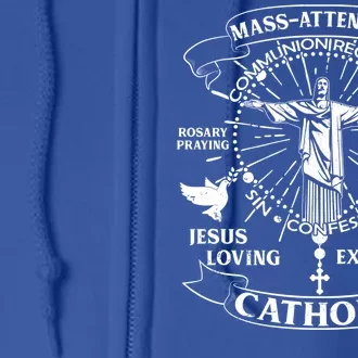 Mass Attending Catholic Full Zip Hoodie