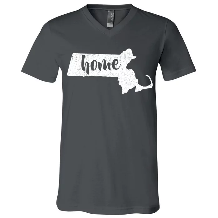 Massachusetts Home State V-Neck T-Shirt